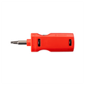 Red multi-tool with a screwdriver on a white background